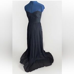 J. Crew Jcrew Black Mesh Maxi Dress BLD Wedding Bridesmaid party Size 2